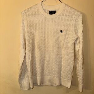 Abercrombie & Fitch Men’s Cable-knit Crewneck Sweater, Small